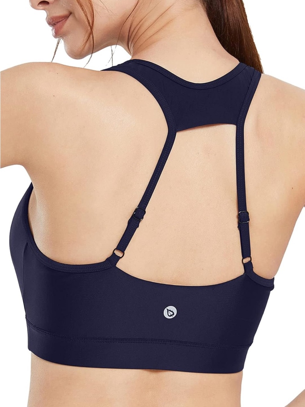 Baleaf Navy Racerback Adjustable-Strap Sports Bra size 44